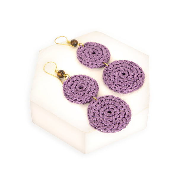 Sakroots Jasper Double Disc Earrings Heather