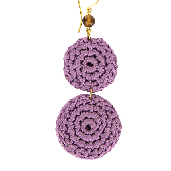 Sakroots Jasper Double Disc Earrings Heather