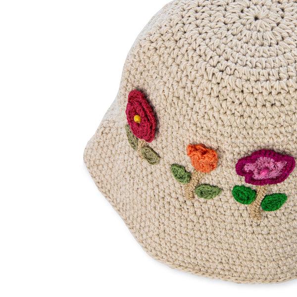 Sakroots Lanie Bucket Hat Flower Ecru