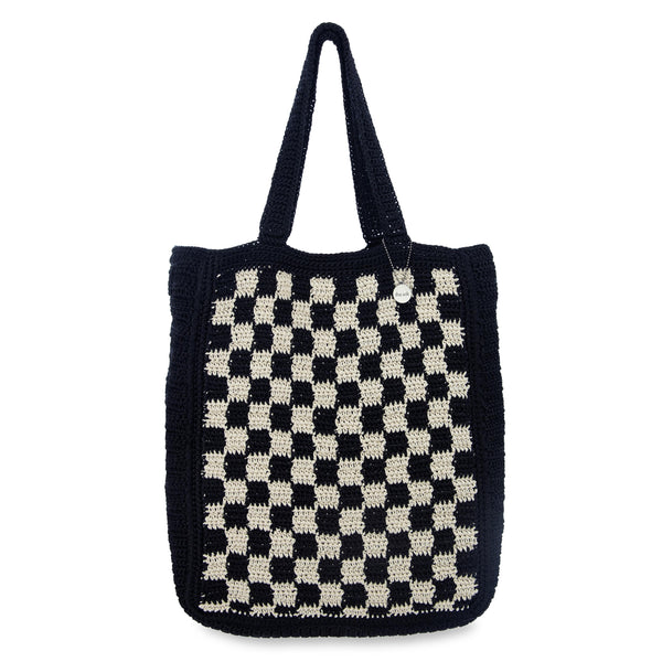 sakroots Lanie Market Tote Black Check