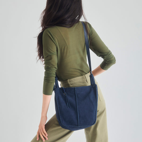 Sakroots Los Feliz Crossbody Indigo Suede