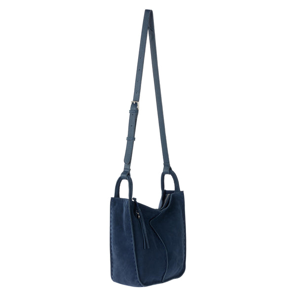Sakroots Los Feliz Crossbody Indigo Suede
