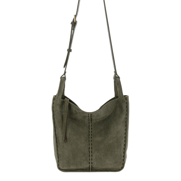 Sakroots Los Feliz Crossbody Moss Suede