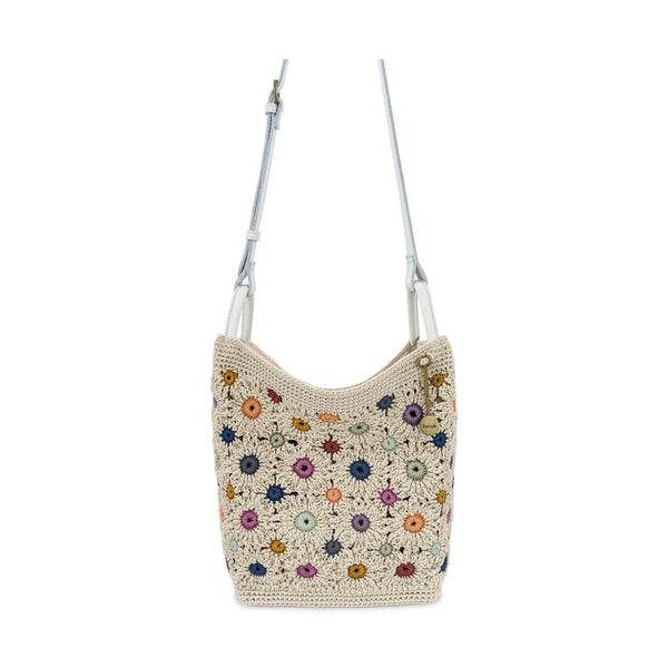 Sakroots Los Feliz Crossbody Natural Multi Flowers