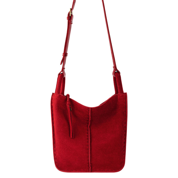 Sakroots Los Feliz Crossbody Scarlet Suede