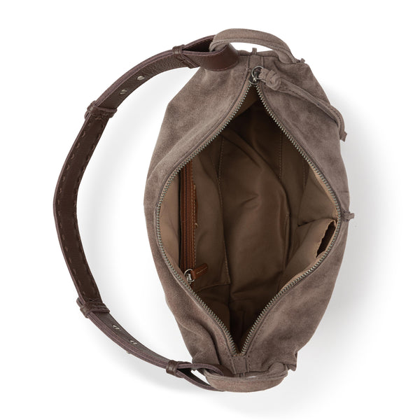 Sakroots Los Feliz Hobo Mushroom Suede