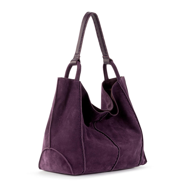 sakroots Los Feliz Large Tote Aubergine Suede