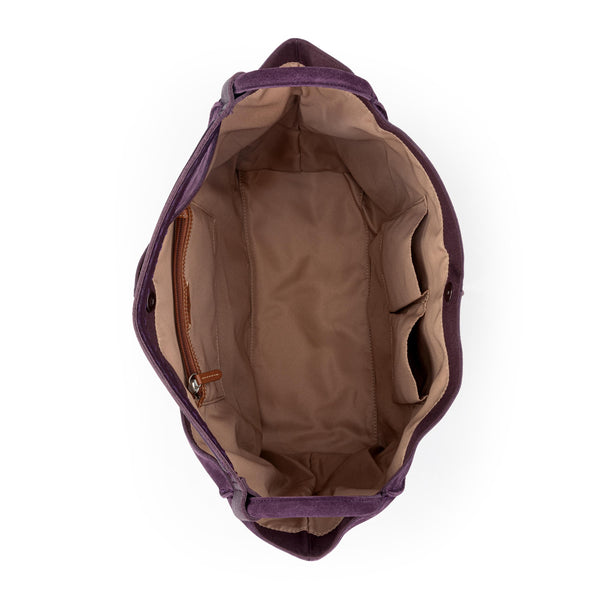 sakroots Los Feliz Large Tote Aubergine Suede