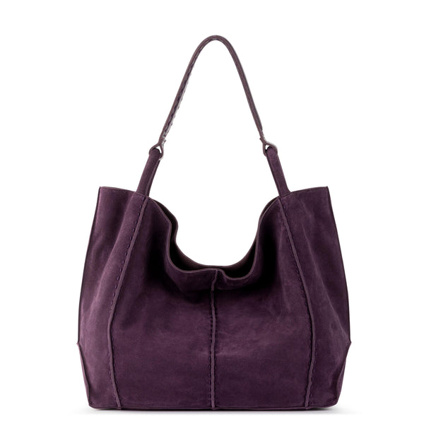 sakroots Los Feliz Large Tote Aubergine Suede