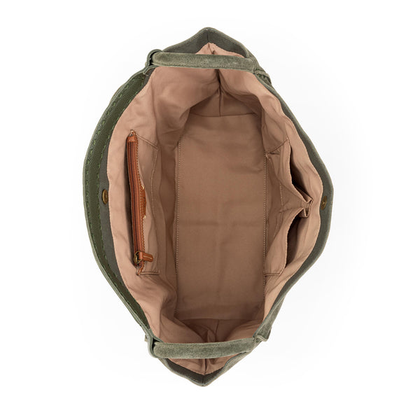 Sakroots Los Feliz Large Tote Moss Suede
