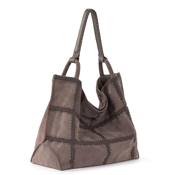 Sakroots Los Feliz Large Tote Mushroom Suede Patch