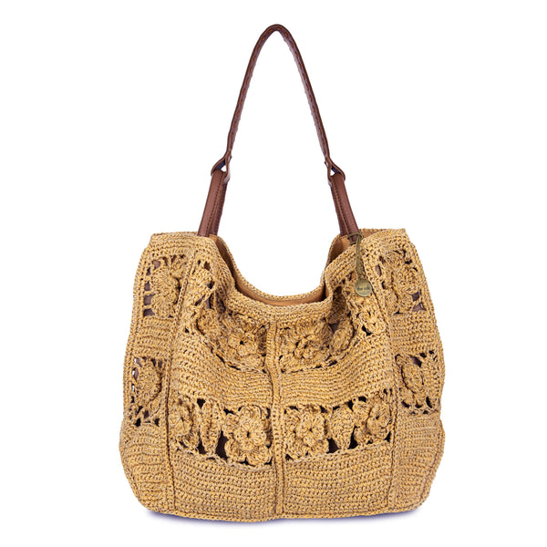 sakroots Los Feliz Large Tote Natural Tonal Flower