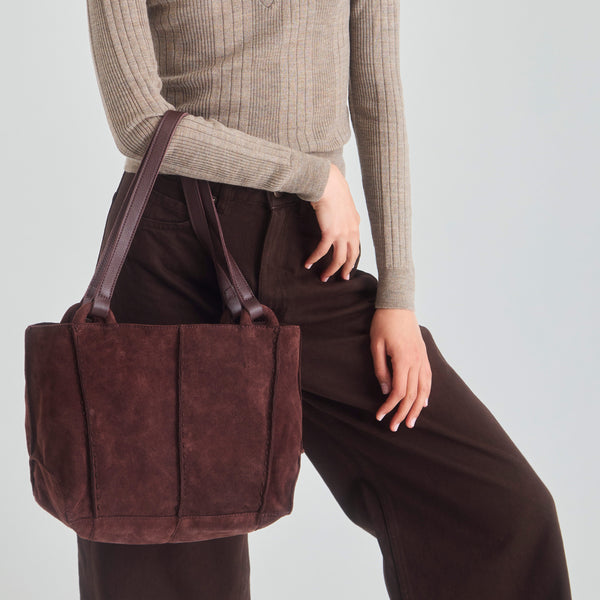 Sakroots Los Feliz Satchel Mahogany Suede