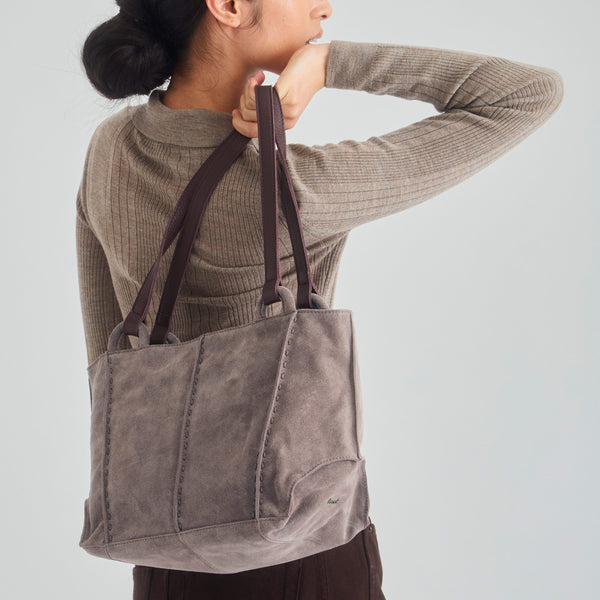 Sakroots Los Feliz Satchel Mushroom Suede