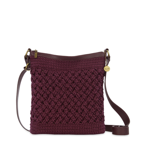 sakroots Lucia Crossbody Black Cherry Cozy Weave