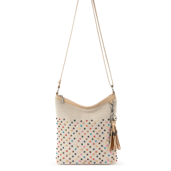 Sakroots Lucia Crossbody Ecru Multi Beads