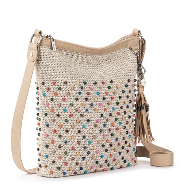 Sakroots Lucia Crossbody Ecru Multi Beads