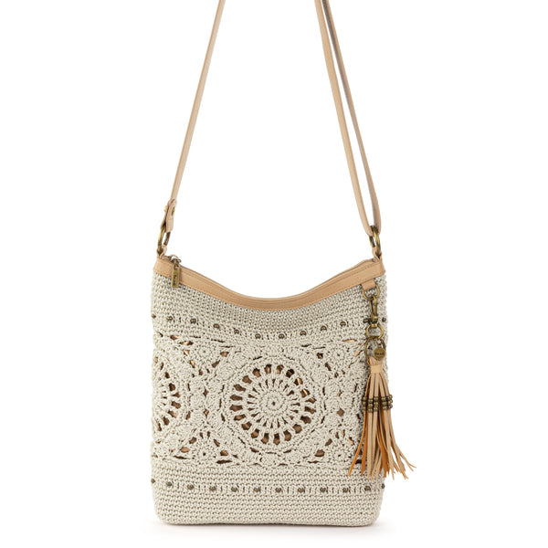 Sakroots Lucia Crossbody Natural Medallion