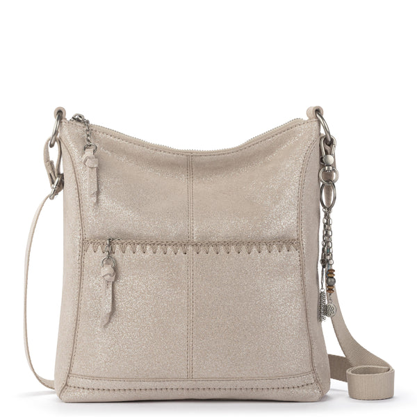 sakroots Lucia Crossbody Sand Sparkle Suede