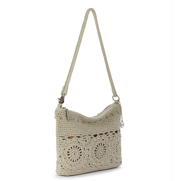 Sakroots Lumi Crossbody Natural Grey Medallion