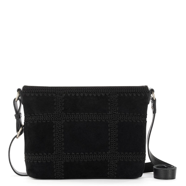 sakroots Melrose Crossbody Black Suede Patch
