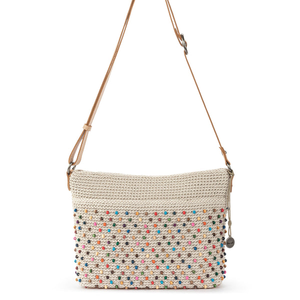 Sakroots Melrose Crossbody Ecru Multi Beads