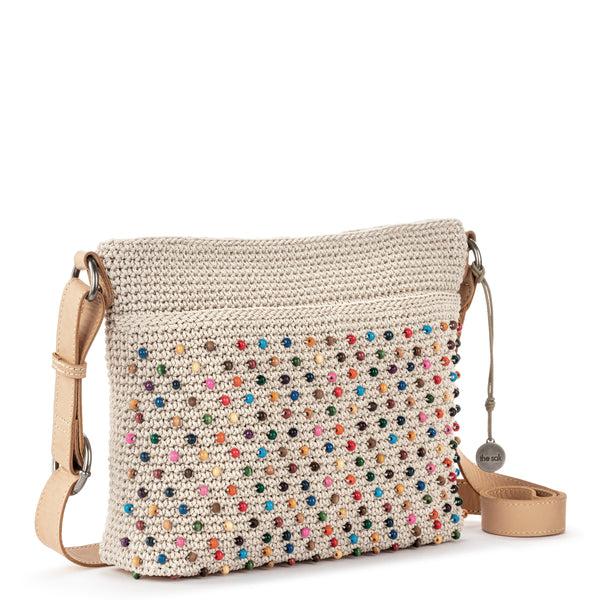 Sakroots Melrose Crossbody Ecru Multi Beads