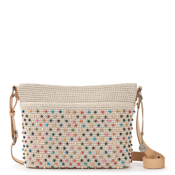 sakroots Melrose Crossbody Ecru Multi Beads