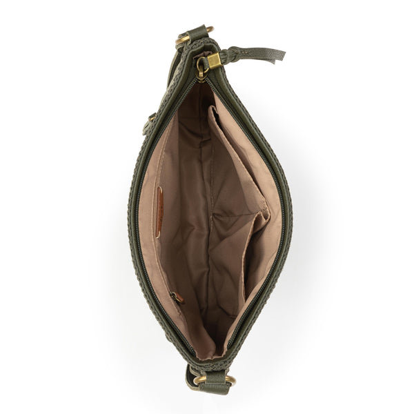 Sakroots Melrose Crossbody Moss Suede Patch