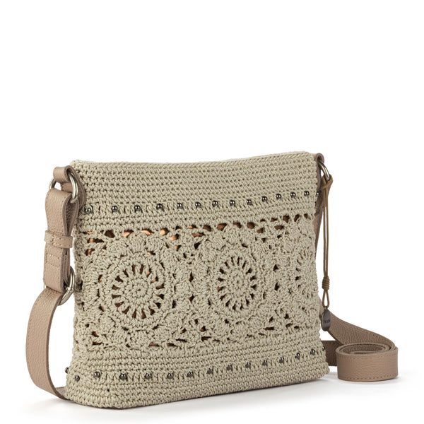 Sakroots Melrose Crossbody Natural Grey Medallion