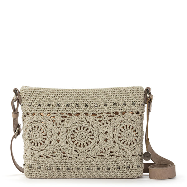 sakroots Melrose Crossbody Natural Grey Medallion