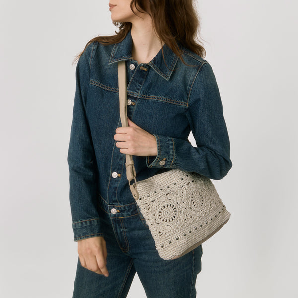 Sakroots Melrose Crossbody Natural Medallion