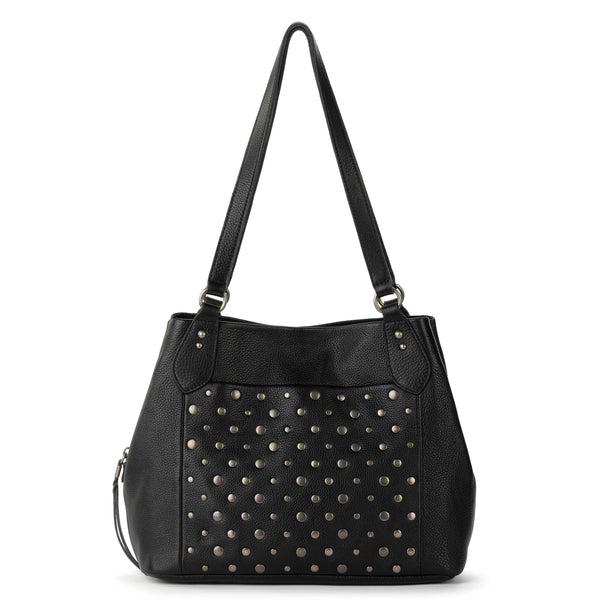 sakroots Melrose Satchel Black Silver Stud