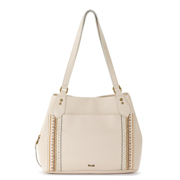 sakroots Melrose Satchel Stone Neutral Seminyak