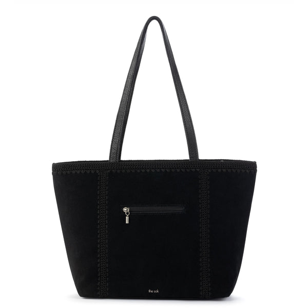 Sakroots Metro Tote Black Suede Patch