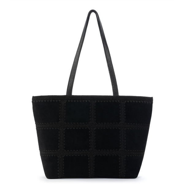 sakroots Metro Tote Black Suede Patch