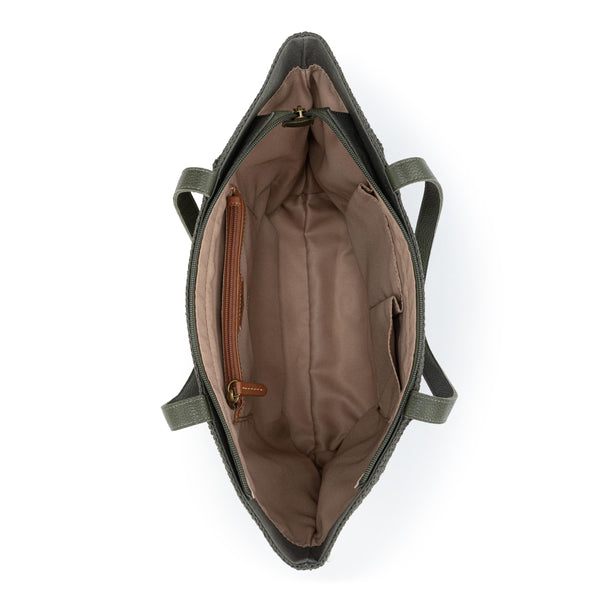 Sakroots Metro Tote Moss Suede Patch