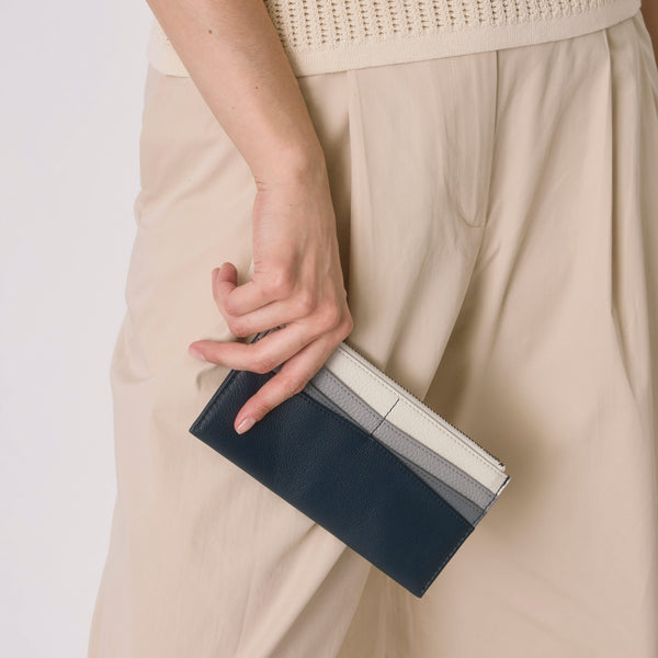 Sakroots Neva Large Card Wallet Indigo Block