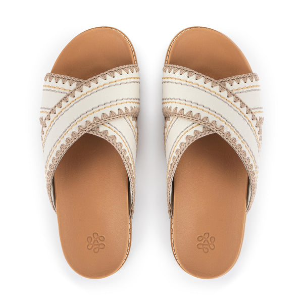sakroots Penelope Sandal Stone Neutral Seminyak