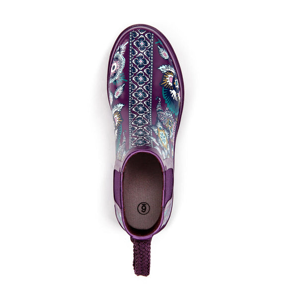 Sakroots Rhyme Rainboot Violet Tapestry World