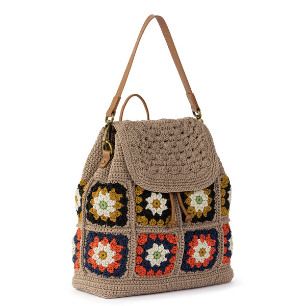 Sakroots Sayulita Backpack Sand Neutral Patch