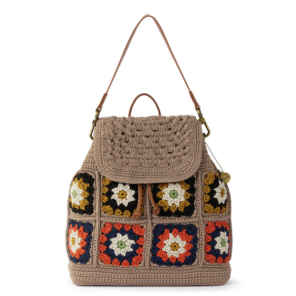 sakroots Sayulita Backpack Sand Neutral Patch