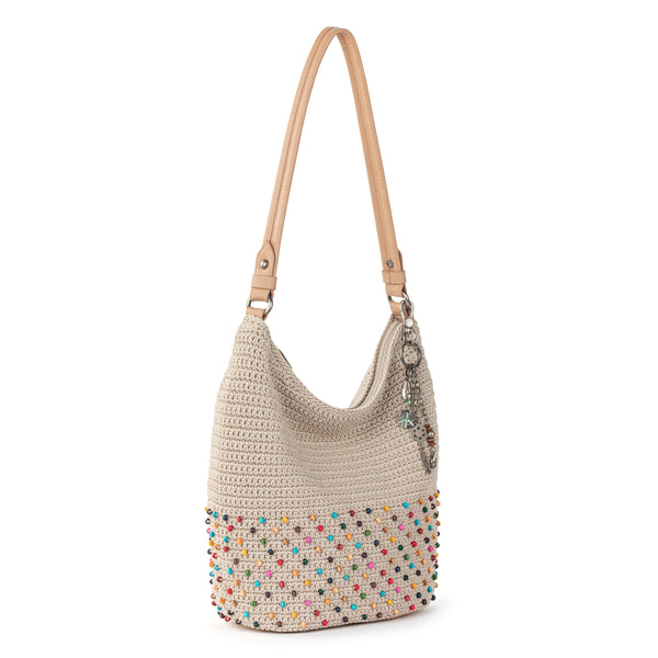 Sakroots Sequoia Hobo Ecru Multi Beads