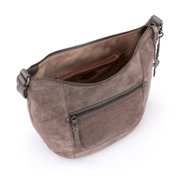 Sakroots Sequoia Hobo Mushroom Suede