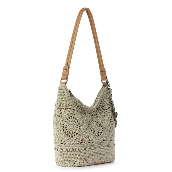 Sakroots Sequoia Hobo Natural Grey Medallion