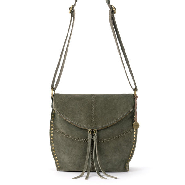 Sakroots Silverlake Flap Crossbody Moss Suede