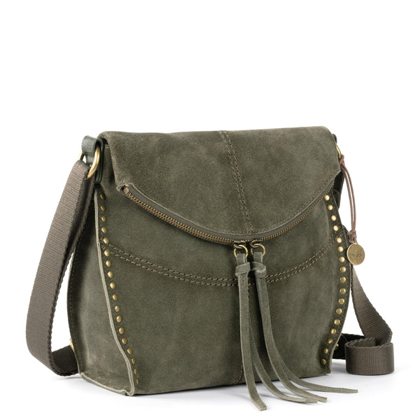 Sakroots Silverlake Flap Crossbody Moss Suede