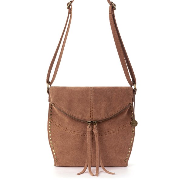 Sakroots Silverlake Flap Crossbody Tobacco Suede