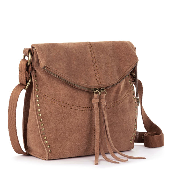 Sakroots Silverlake Flap Crossbody Tobacco Suede