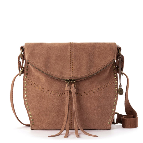 sakroots Silverlake Flap Crossbody Tobacco Suede